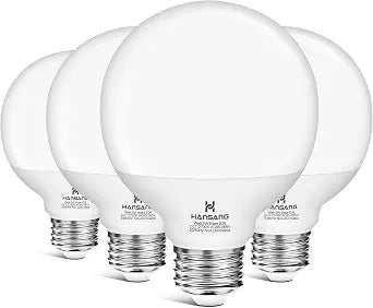 Vanity Globe Bathroom Light Bulbs 40W Equivalent 2700K Warm White