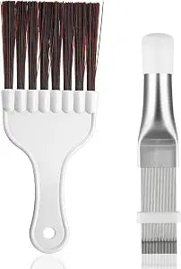2 PCS AC Fin Comb & Coil Cleaning Brush for Air Conditioner Condenser