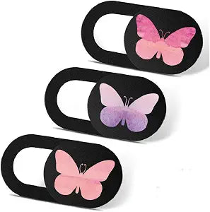 Webcam Cover Slide Ultra Thin Laptop Camera Privacy, 3 Butterfly