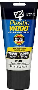 DAP Plastic Wood All Purpose Latex Wood Filler, White, 6 Oz - Packaging may vary
