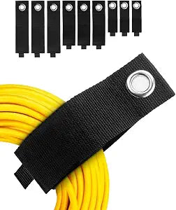 Heavy-Duty Storage Straps - 9 Pack Hook and Loop Hanging Extension Tool Cord Straps Organizer for Cable Management, Rope, Hoses, RV and Garage Organization - includ 10-inch/13-inch /17-inch