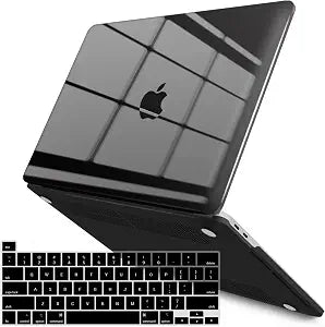 IBENZER Compatible with MacBook Pro 13 Inch Case M2 M1 2026 2025 2024 2023 2022 A2338 A2289 A2251 A2159 A1989 A1706 A1708, Hard Shell Case & Keyboard Cover for Mac Pro 13, Crystal Black, T13CYBK+1
