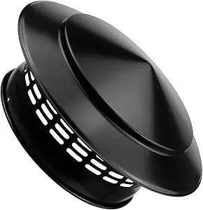 Cone Top Chimney Cap, Chimney Cover Cap Outside Roof Fireplace Screen Cover Exterior Stove Pipe Topper (Black, 8 in)