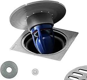 Shower Drain Floor Drain Backflow Preventer Magnetic Levitation One-Way Drain Valve Fast Drainage Shower plug Insert Drain Plug Fit for Tube Depth 2.56-4.13in (Caliber2-3.9in,Depth 3,15in)