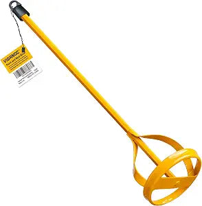 Paint and Mud Mixers, Paint Stirrer for Drill Bits in 1 to 5 Gallon Drums, Fits all Standard Drill Bits, Hex Head Non-slip, Easy to Clean, Paint and Plaster Mixers Stirrer Tools (Yellow)