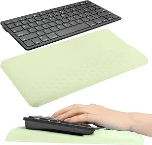 Keyboard Wrist Rest with Ergonomic Height - Computer Keyboard Stand & Soft Cushioned Pad for Wrist Pain Relief - Non-Slip Typing Support for Office, Gaming & Home(Green)