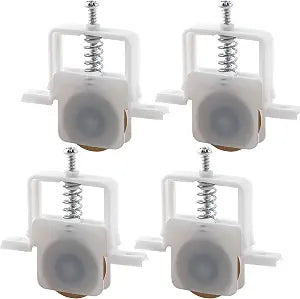 4 Packs Sliding Screen Door Rollers Replacement for Columbia Door, 1" Concaved Steel Ball Bearing Sliding Screen Door Wheels Replacement, Spring-Loaded Screen Door Rollers Replace B 691 and B 695