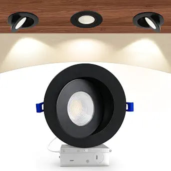Aosclex 1 Pack 6 Inch Adjustable Gimbal 5CCT Recessed LED Light 15W 1700LM