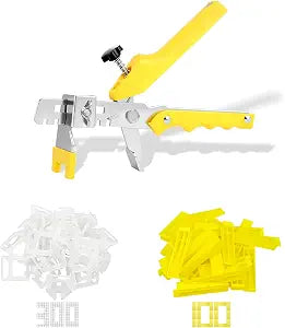 Tile Leveling Kit, Plier, 300 Clips & 100 Wedges, 1/8" Spacers