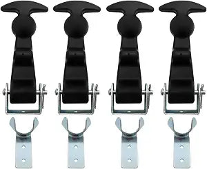 4-Pack Heavy Duty Rubber Latches Shockproof Corrosion-Resistant RV