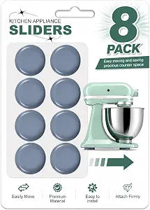Small Appliance Sliders for Kitchen Countertops, 8PCS Self-Adhesive PTFE Appliance Sliding Pads, Heavy Duty Appliance Movers for KitchenAid Mixer, Air Fryer, Coffee Maker, Blender & Countertop Gadgets