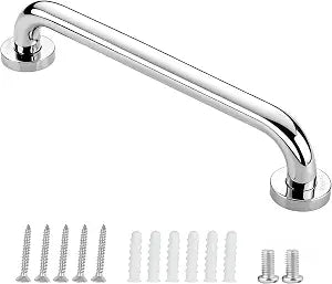Shower Grab Bars for Bathroom, 16 Inch Handicap Grab Bars, 304 Stainless Steel Safety Bars for Shower and Bathtub, Shower Handle for Senior, Elderly, Handicap