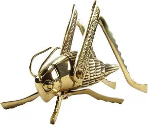 TREASURE GURUS, LLC Solid Brass Lucky Cricket Rustic Fireplace Hearth/Mantle Decor