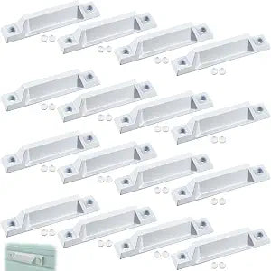 Yaocom 16 Pcs Window Sash Lift, Die-cast Zinc 3-5/16" Handle, White