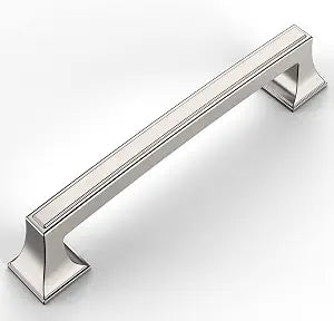 Amerdeco 10 Pack Brushed Satin Nickel Cabinet Pulls 5 Inch(128mm) Hole Center Cabinet Hardware Kitchen Cabinet Handles for Bathroom Drawer Pulls Dresser Pulls ZH0010