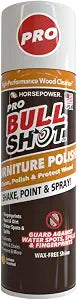 Bull Shot Furniture Polish, As Seen On TV, All-in-One Wood Cleaner, Polish, Protect & Restore Shine, Lemon Scent, Wax-Free