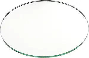 Plymor 5 inch Round, 3mm Thick, Non-Beveled Glass Mirror Circle, Pack of 2