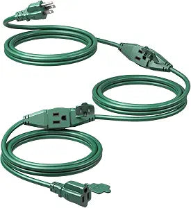 DEWENWILS 25FT Outdoor Extension Cord, Evenly Spaced 3 Outlets Plugs