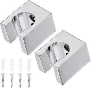 uxcell 2pcs Shower Head Holder Showerhead Clips w/Screws for Faucet,Silver