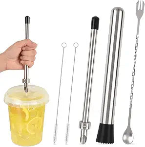 5 Pack Straw Puncher, lemonade stand supplies kit