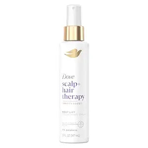 Dove Density Boost Root Lift Thickening Spray for Fuller Hair and Scalp Therapy, with Vitamin B3, Zinc and 0% sulfates, 5 oz