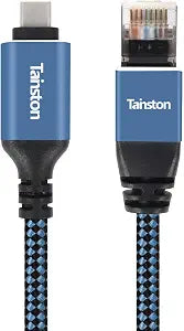 USB C to Ethernet Cable, 3Ft Type C to RJ45 Cable,USB C to Gigabit Ethernet Cable Compatible Thunderbolt 3/4,Directly Connected to Smartphone, Laptop, PC, Switch, Router, Modem and More
