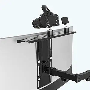 16 inch VESA Monitor Mount Shelf for Streaming, Fits 100100mm VESA