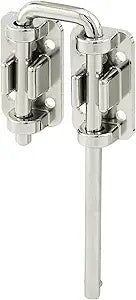 Prime-Line U 9846 Patio Sliding Door Loop Lock, 1-1/8 In. Hardened Steel Bar with Diecast Base, Nickel Plated (Single Pack)