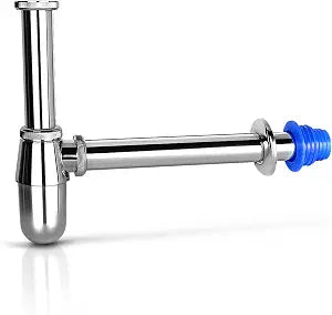 runmade Chrome Bathroom Basin Sink Bottle Trap Waste Pipe Adjustable Height & Outlet