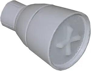 LASCO 08-2241 Shower Head with Adjustable Spray Plastic Body, White Plastic