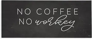 Sassy No Coffee Quote Humor, 10 x 24 Inch Canvas Wall Art