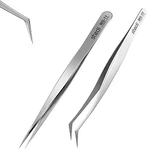 stedi 2PCS Precision Premium Tweezers Set, Model Hobby Making Tools