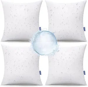 MIULEE 18x18 Outdoor Pillows,Set 4 Waterproof Soft Support Throw Pillows