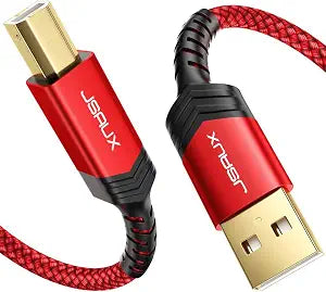 JSAUX Printer Cable 6ft, USB Printer Cord for HP Canon Dell Epson