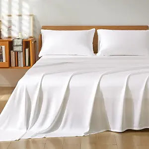 Homiest White King Sheet Set 4pcs 100% Rayon Derived from Bamboo