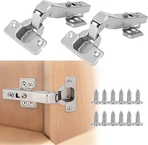 HBL' 2 Pack 45 Corner Cabinet Hinges, 45 Degree Angled Hinge Replacement for Diagonal Wall Cabinets, 35MM European Soft Close Hinges for Frameless Doors