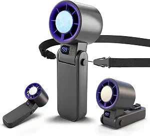 Handheld Portable Turbo Fan with Ice Cooler Personal Cooling Device