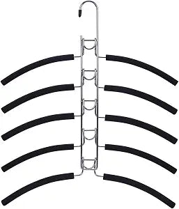 Nature Smile No Shoulder Bump Multiple Sweater Coat Clothes Hangers,Multi Layers Space Saving T Shirt Blouse Rack,(2 Pack Black Color)