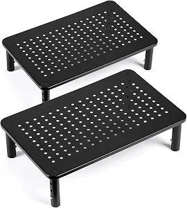 LOTEYIKE 2 Pack Monitor Riser Desktop Stand 3 Height Adjustable