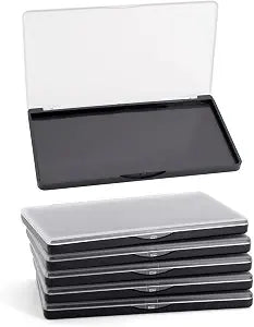 Magnetic Makeup Palette with Frosted Clear Top, 5 Pack Empty Eyeshadow Palettes depots Travel Storage Box for DIY Cosmetics Bronzer Highlights Powder (Small Palette - 5.5" x 3.1")