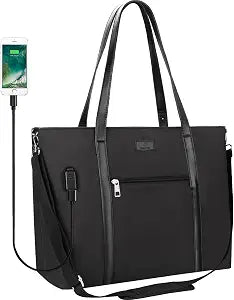 TANTO Laptop Tote Bag for Women 17.3 In, Travel Computer Bag with USB Port