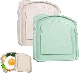2 Pcs Sandwich Containers,Reusable Plastic Food Storage Sandwich Box