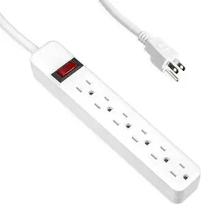 Iron Forge Cable 6 Outlet Surge Protector Power Strip, 25 Ft - White