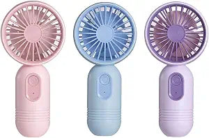 VanSmaGo Portable Handheld Mini Fan, USB Rechargeable Personal Fan, Battery Operated Mini Neck Fan, 3 Speeds, Perfect for Travel/Camping/Outdoor/Home/Office