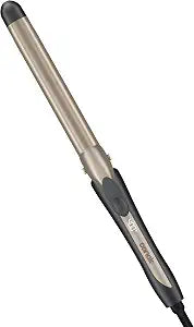 INFINITI PRO CONAIR 1" XL Gloss-Glazed Curling Iron, Tourmaline Ceramic Long Barrel 1-Inch Curling Iron, 1 Inch Extra-Long Barrel for Classic Curls, Hair Curler for All Hair Lengths, Champagne/Gray