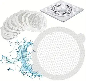 25 Pk, Disposable Shower Drain Hair Catcher, Mesh Stickers, Shower Drain Cover, Shower Hair Drain Catcher, Bathtub Drain Hair Catcher, Drain Strainer, for Bathroom, Bathtub