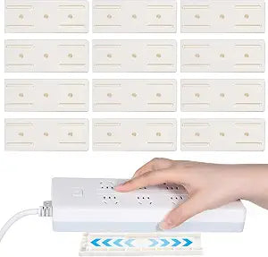12 PCS Power Strip Holder Self Adhesive Socket Holder