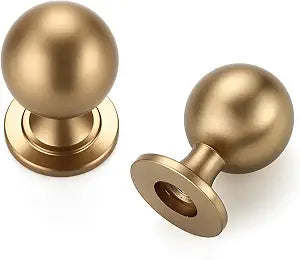 Champagne Bronze Round Ball Cabinet Knobs, 12 Pack Drawer Knobs, 0.85in