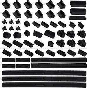 61Pcs Silicone Dust Plug Kit for Computer USB HDMI RJ45 SATA