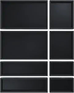 Bamboo Drawer Organizer, 8-Piece Set, Black